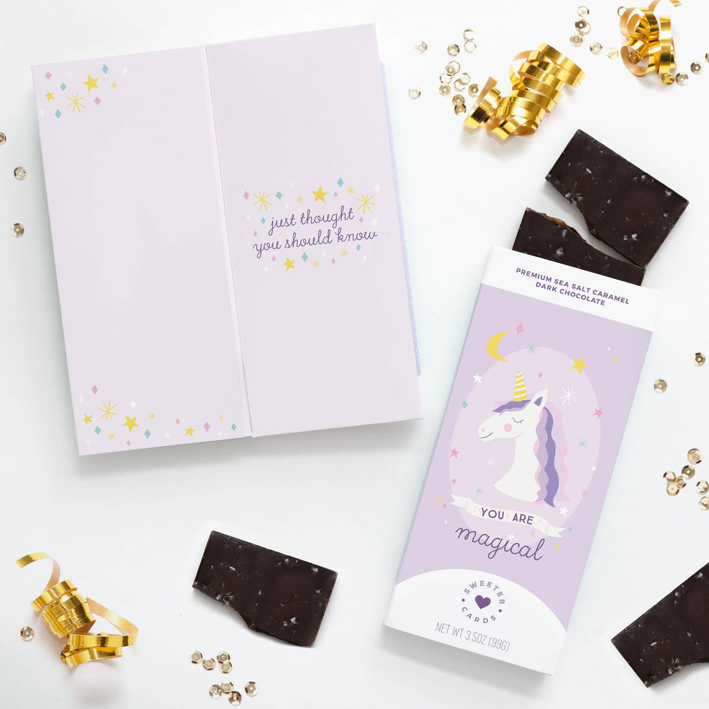 "You are Magical" Unicorn Greeting Card + Chocolate Bar