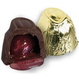 Gold Foiled Dark Chocolate Cherry Cordial