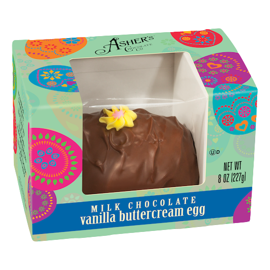 Milk or Dark Chocolate Buttercream Vanilla Egg (4 oz.)