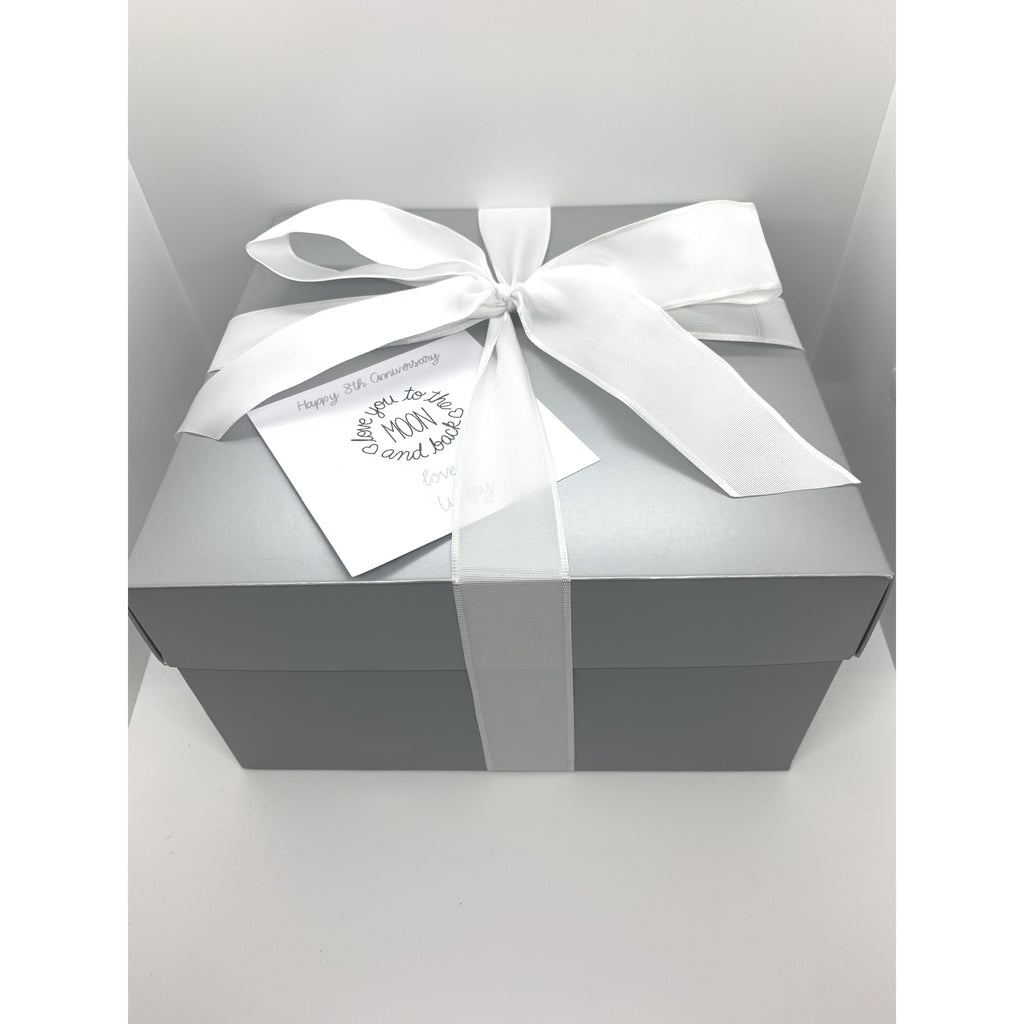 Metallic Silver Gift Box - ZaZoLi 