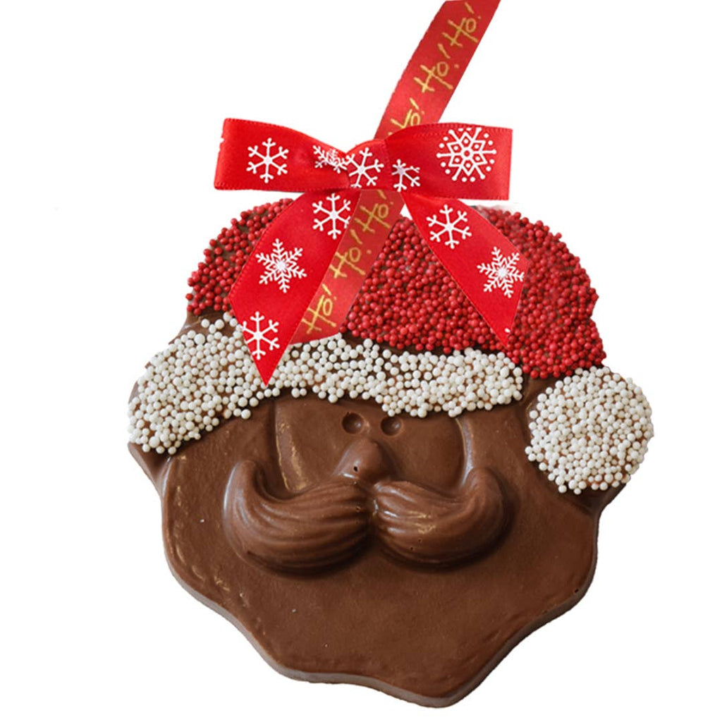 Chocolate Santa Face with Nonpareil Hat