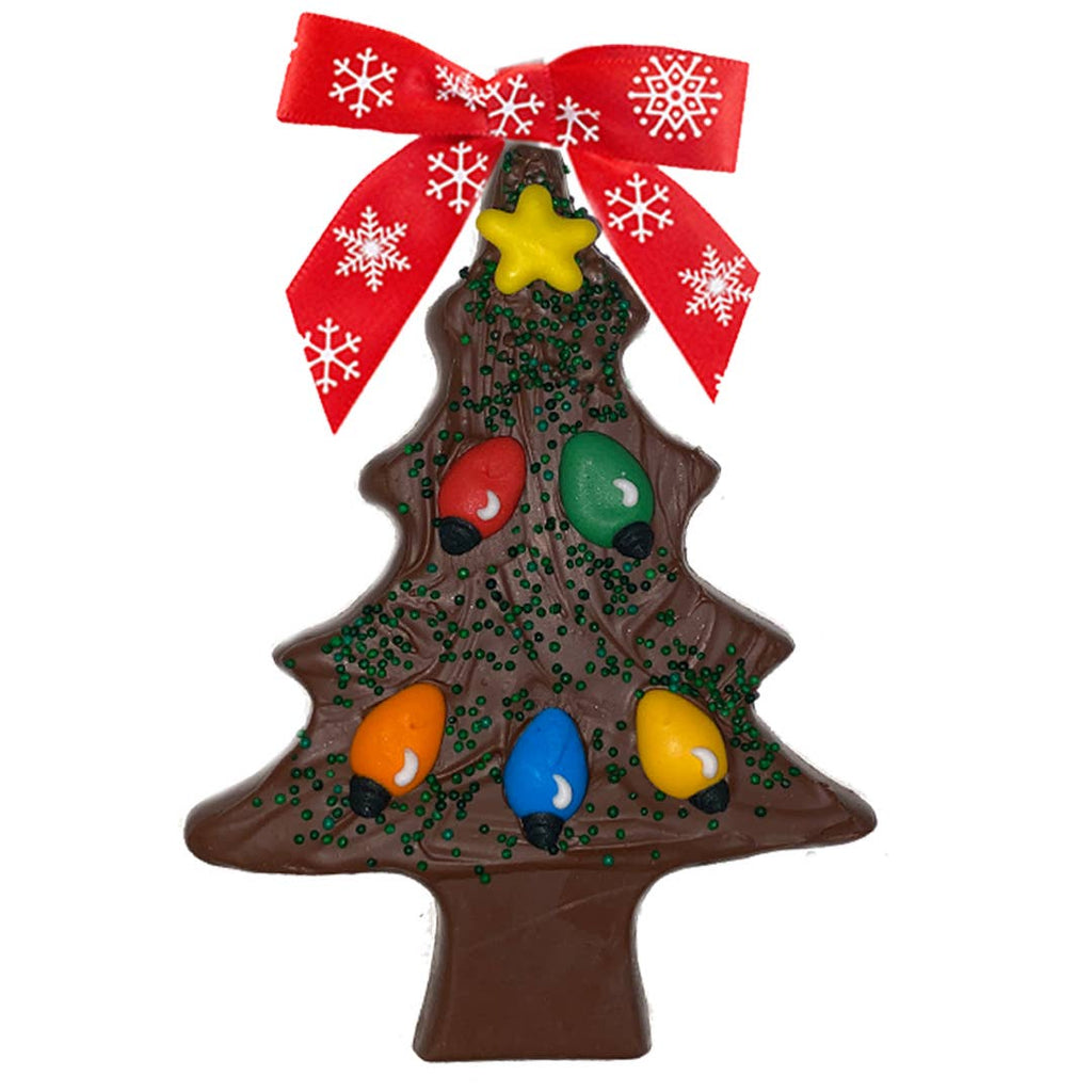 Dark Chocolate Christmas Tree with Fondant Lights